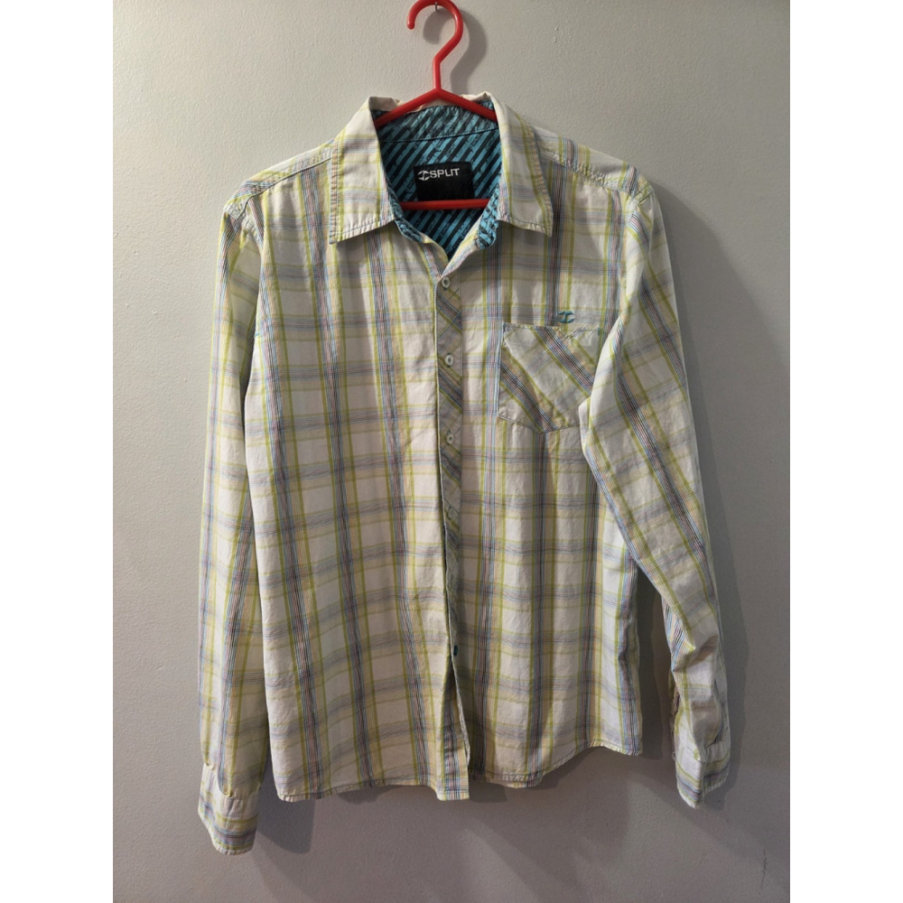 Split Men Long Sleeves Shirt Large Pre-Owned